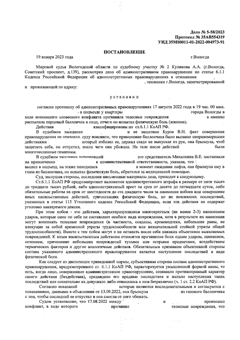 Заключение по делу Суд признал девушку невиновной в побоях: доказана крайняя необходимость